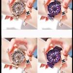 Explosive Creative Rotating Dial Ladies Watch Lazy Magnet Buckle Quartz Watch