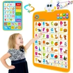 13 in 1 kids electronic talking poster alphabet wall chart interactive click to read learning books toy for early education