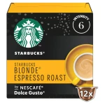 STARBUCKS Blonde Espresso Roast Coffee Pods by NESCAFE Dolce Gusto 132g