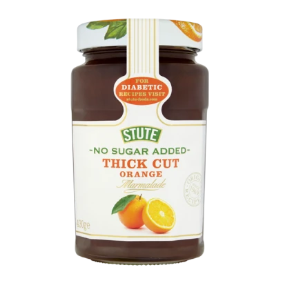 Stute No Sugar Added Thick Cut Orange Marmalade 430g