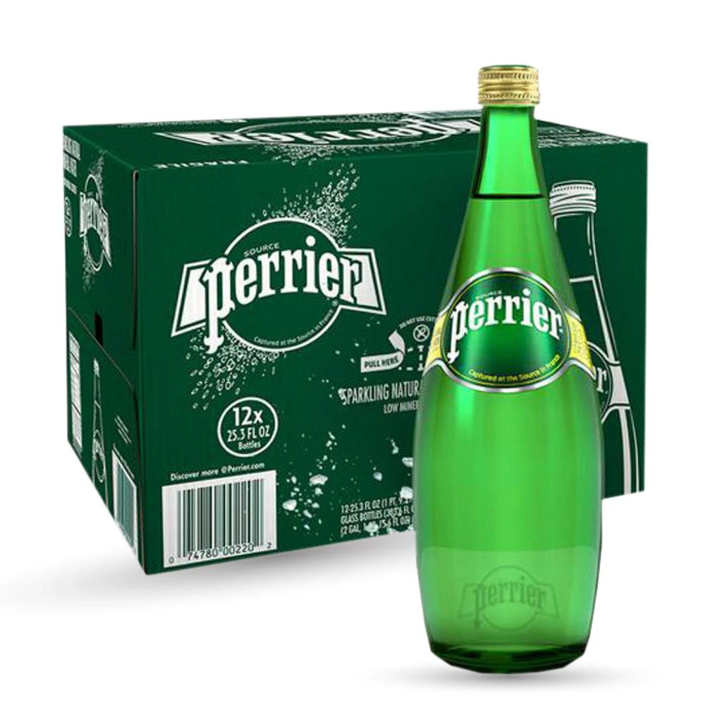 Perrier Water Glass Bottle 750ml 12pcs