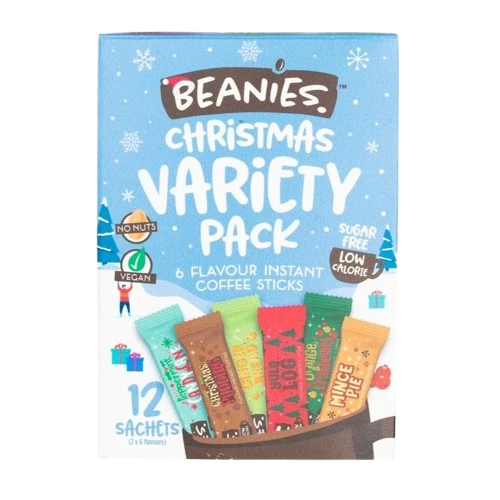 Beanies Christmas Variety Mix Pack Instant Coffee 24g