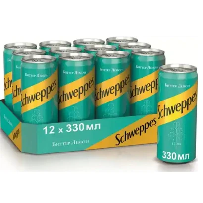 Schweppes Bitter Lemon 330ml 12pcs