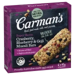 Carmans Muesli Bar Super Berry 6pack 270g