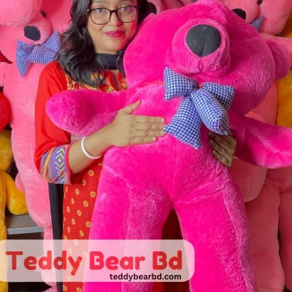 Extra large big Teddy  3.5 dark pink color  - Price in Bangladesh