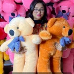 Extra large big Teddy brown color 2.5  feet dark pink - Price in Bangladesh