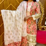 PURE KHADDI COTTON SCREEN PRINT  STITCH 3PIC