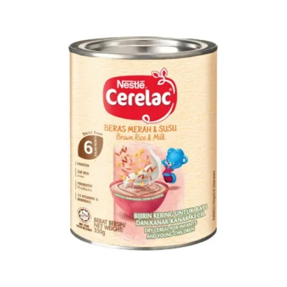 Nestle Cerelac Brown Rice & Milk (From 6 Month) Tin - 350g