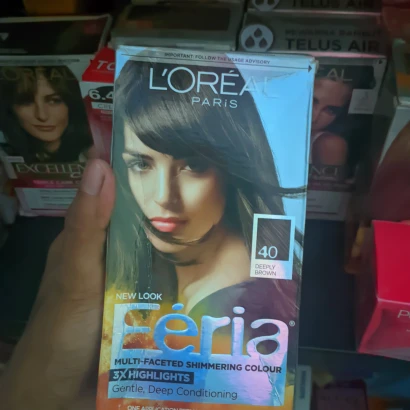 L'Oreal Paris Feria Multi-Faceted Shimmering Permanent Hair Color - Deeply Brown 40